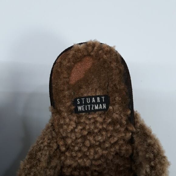 Stuart Weitzman‎ Brown Suede Fur Lined Mules 8M - Picture 8 of 13